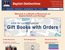Tablet Screenshot of baptistdistinctives.org